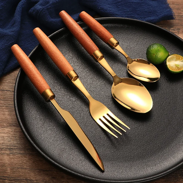 4-Piece Rustic Luxe Cutlery Set