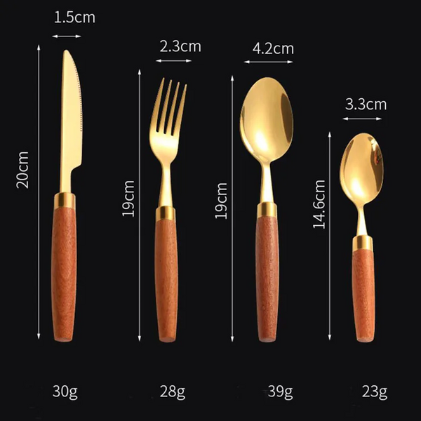 4-Piece Rustic Luxe Cutlery Set