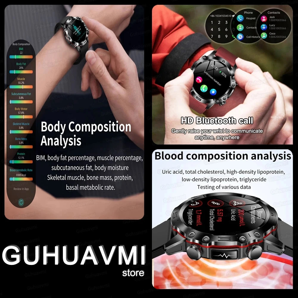 2024 AI Medical Smart Watch: Blood Sugar & ECG Monitor